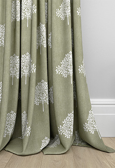 William Morris At Home Marigold Tree Embroidery, Nettle - Made to Measure Curtains